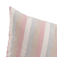 Set de 5 cojines de rayas rosa de algodón natural de 45x45 cm con relleno
