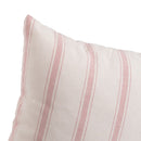 Set de 5 cojines de rayas rosa de algodón natural de 45x45 cm con relleno