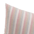 Set de 5 cojines de rayas rosa de algodón natural de 45x45 cm con relleno