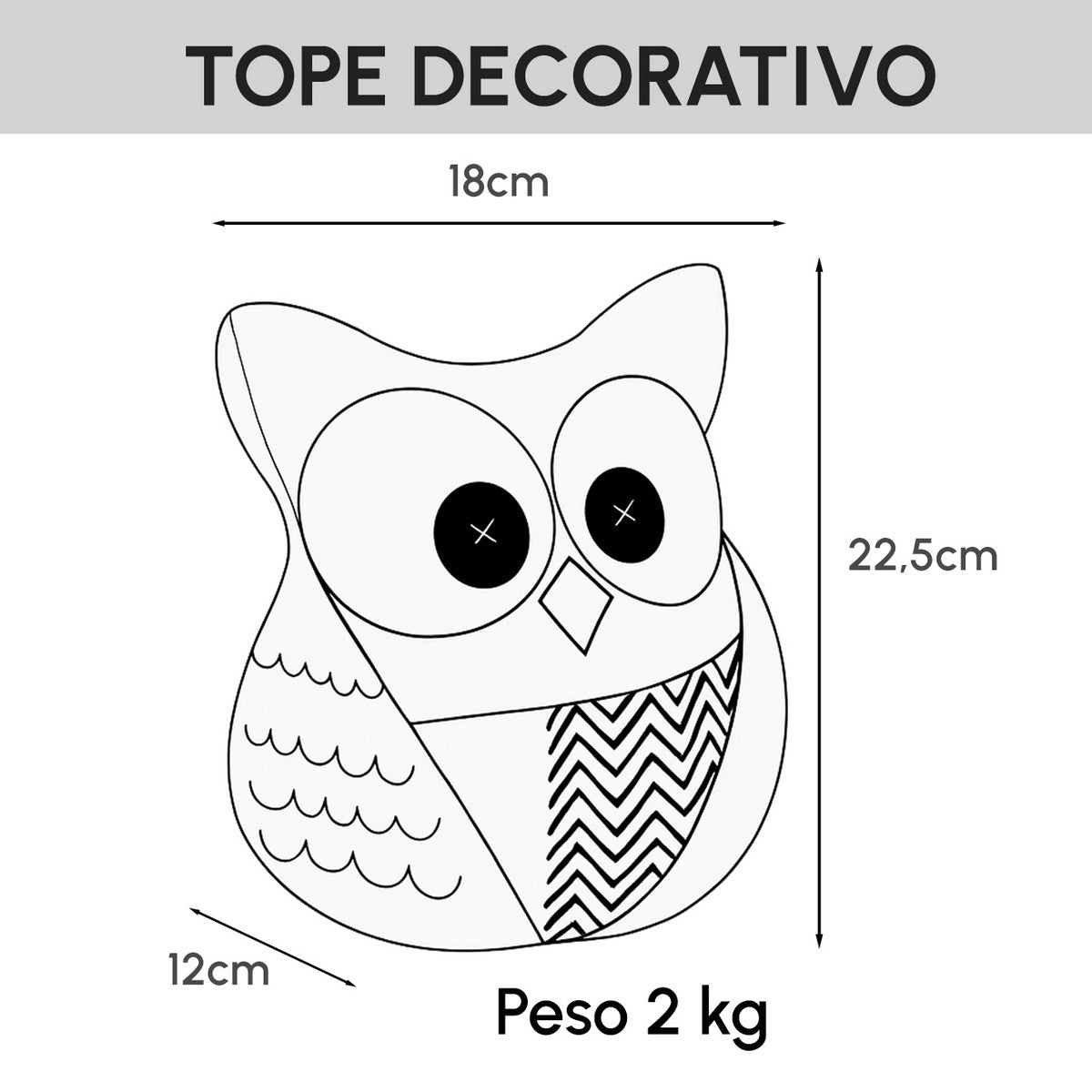 Set de 2 topes de puerta Búhos