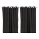 Set de 2 cortinas de loneta negra