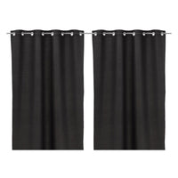 Set de 2 cortinas de loneta negra