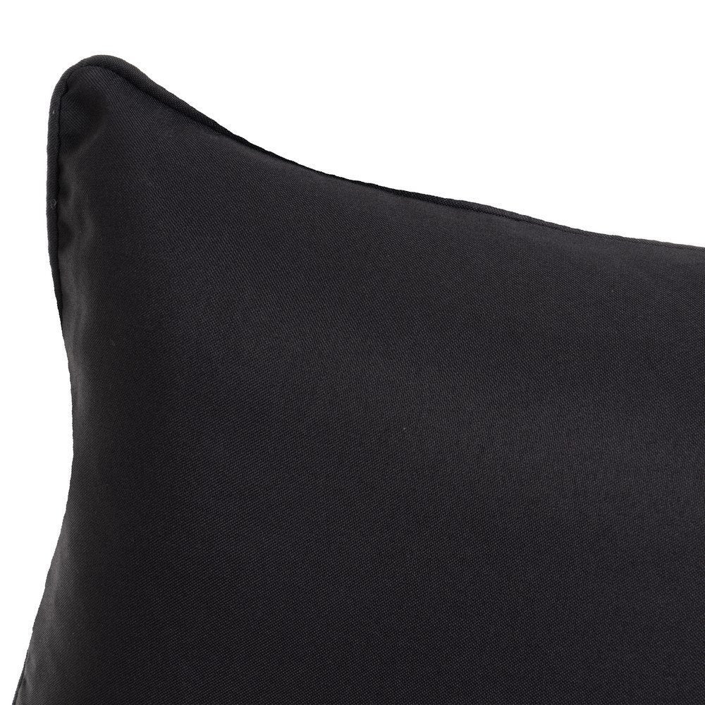2 cojines lisos negros de tela de loneta de 50x30 cm con relleno
