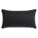 2 cojines lisos negros de tela de loneta de 50x30 cm con relleno