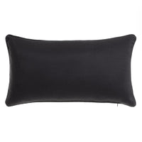 2 cojines lisos negros de tela de loneta de 50x30 cm con relleno