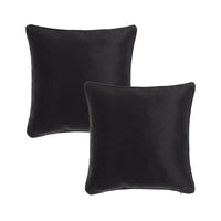 2 cojines de loneta negro de 45x45 cm