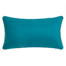 2 cojines lisos azules de tela de loneta de 50x30 cm con relleno