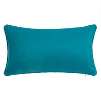 2 cojines lisos azules de tela de loneta de 50x30 cm con relleno