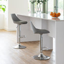 2 taburetes giratorios grises de 104 cm