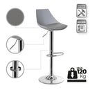 2 taburetes giratorios grises de 104 cm