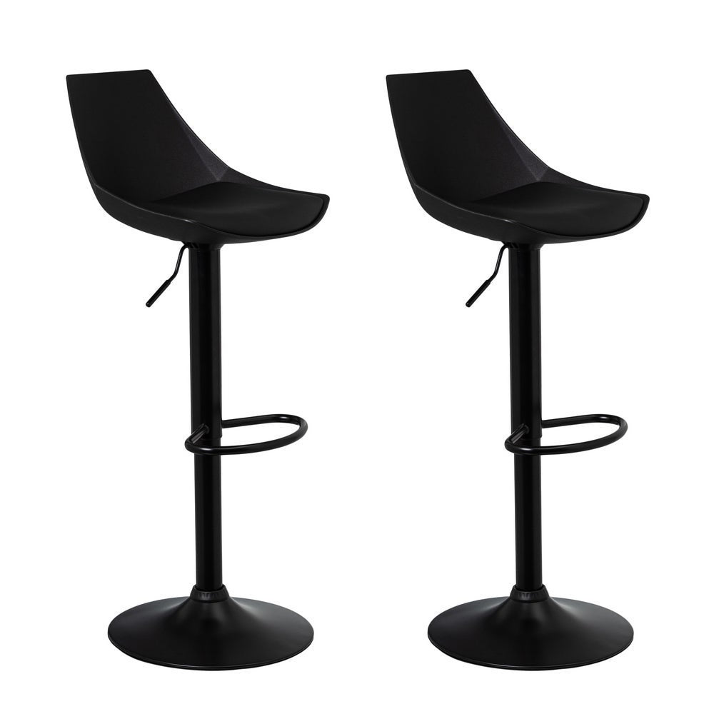 Set de 2 taburetes giratorios negros de 104 cm