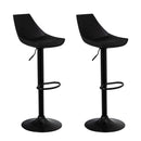 Set de 2 taburetes giratorios negros de 104 cm