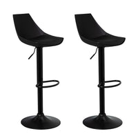 Set de 2 taburetes giratorios negros de 104 cm