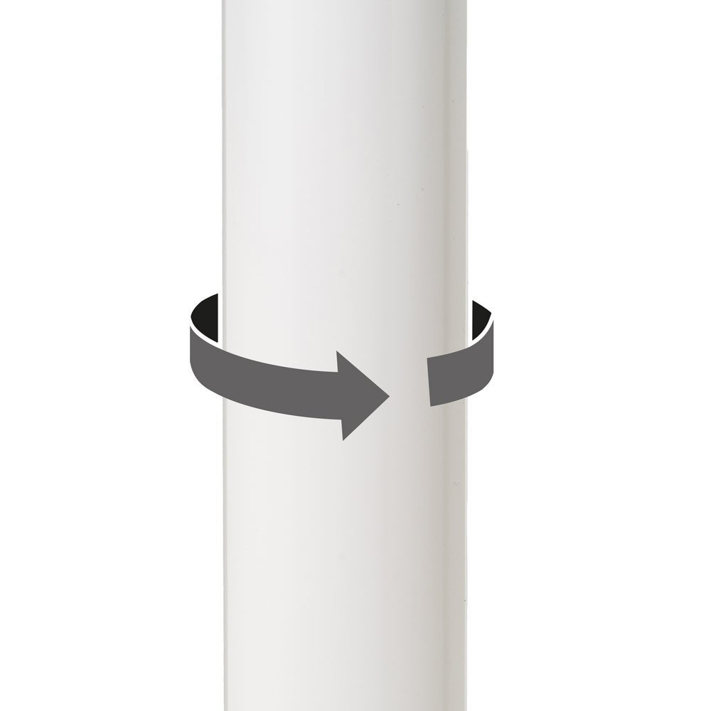 Set de 2 taburetes giratorios blancos de 104 cm