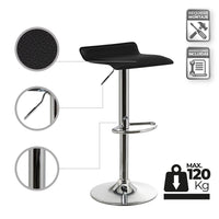 Pack de 2 taburetes giratorios negro y metal