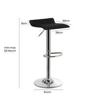 Pack de 2 taburetes giratorios negro y metal