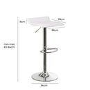 Pack de 2 taburetes giratorios blanco y metal