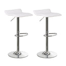 Pack de 2 taburetes giratorios blanco y metal