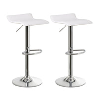 Pack de 2 taburetes giratorios blanco y metal