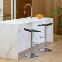 2 taburetes giratorios negros de 83 cm