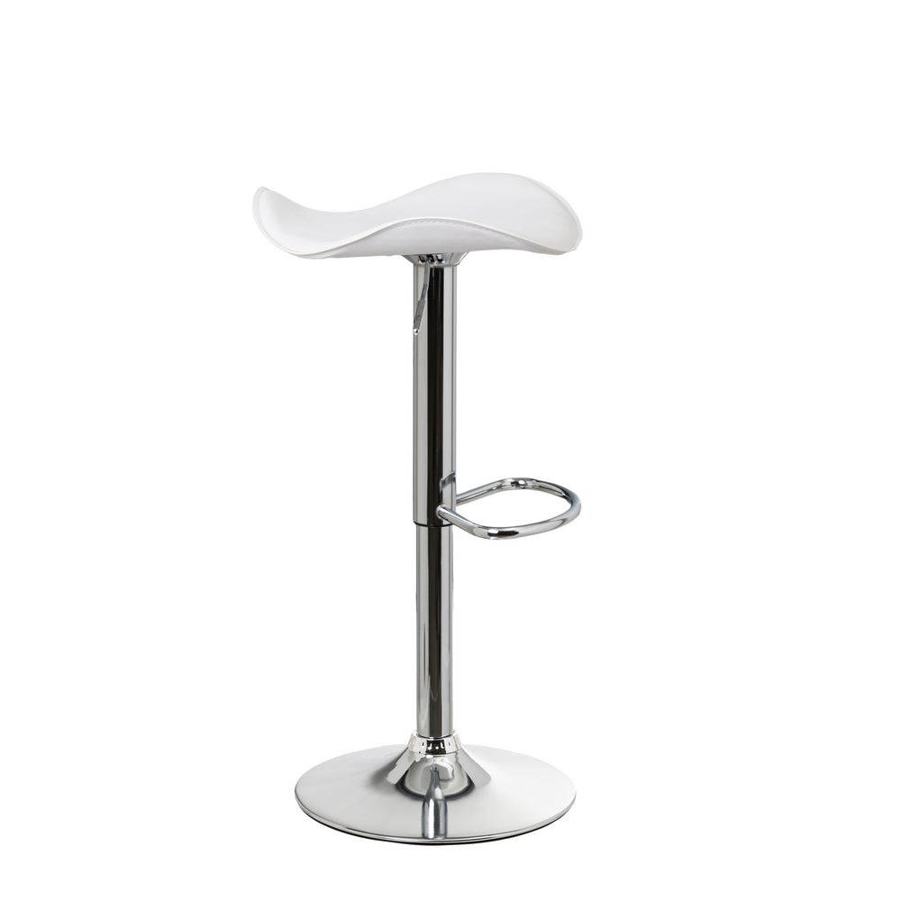 Set de 2 taburetes giratorios blancos