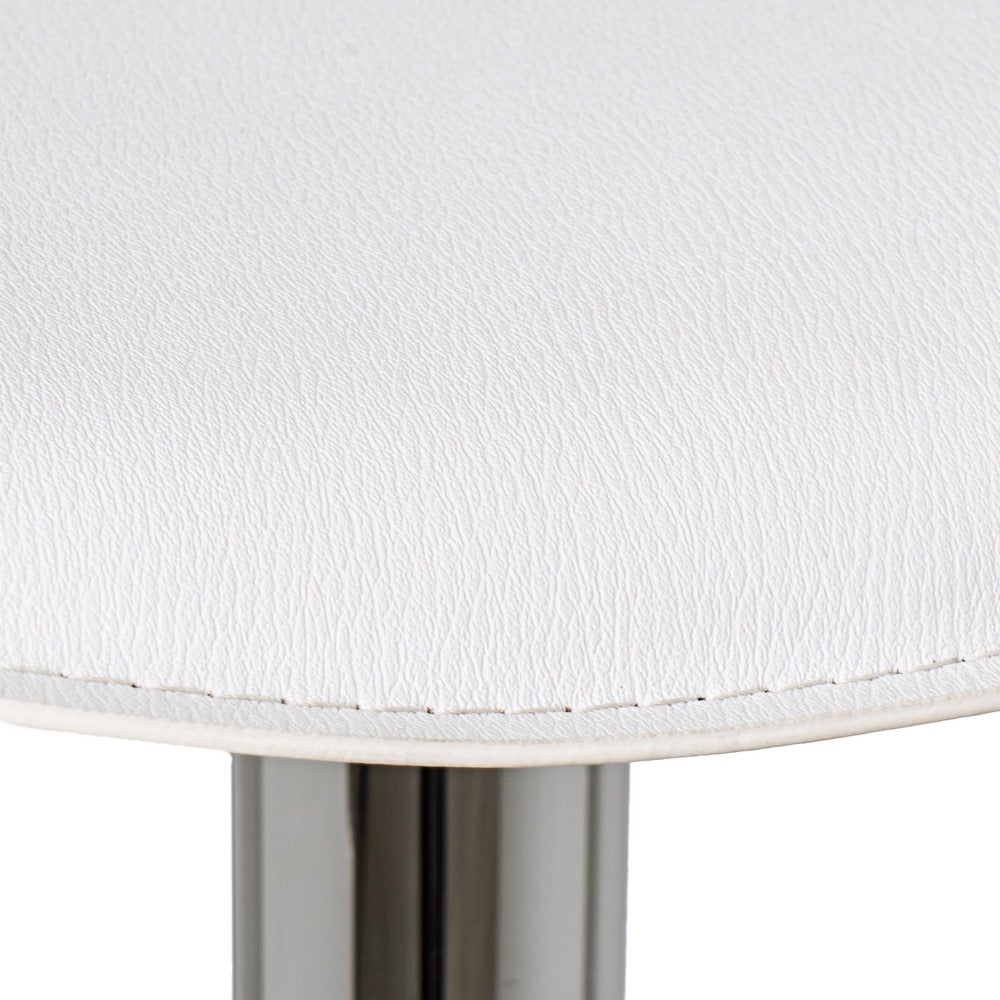 2 taburetes giratorios blancos