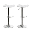 Set de 2 taburetes giratorios blancos