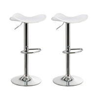 Set de 2 taburetes giratorios blancos