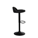 Set de 2 taburetes giratorios negros