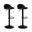 Set de 2 taburetes giratorios negros