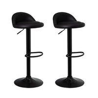 Set de 2 taburetes giratorios negros