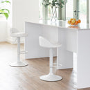 2 taburetes giratorios acolchados blancos