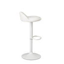 Set de 2 taburetes giratorios acolchados blancos