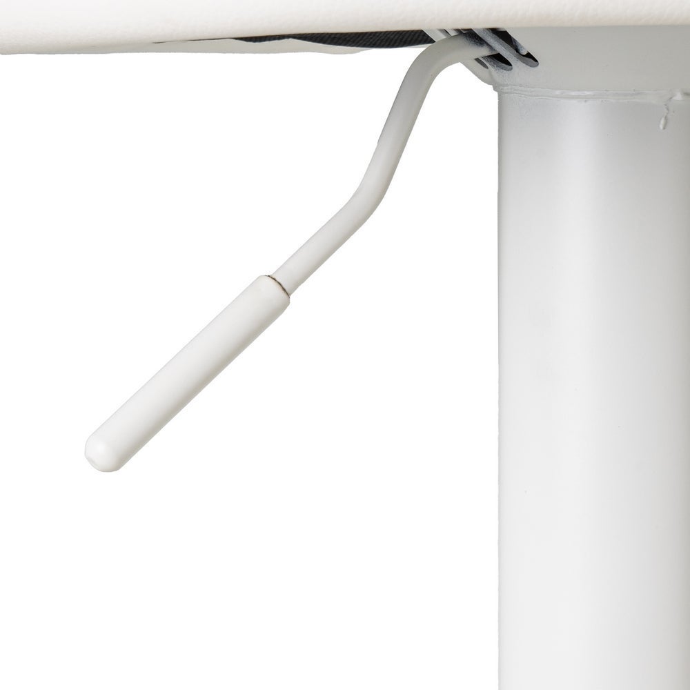 Set de 2 taburetes giratorios acolchados blancos