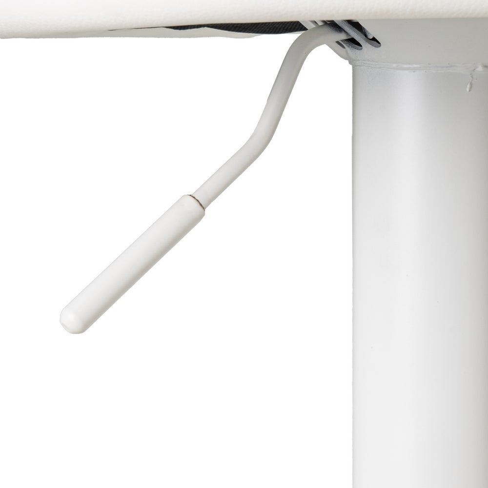 2 taburetes giratorios acolchados blancos