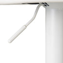 2 taburetes giratorios acolchados blancos