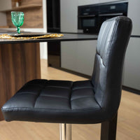 2 taburetes giratorios negros