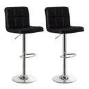 Set de 2 taburetes giratorios negros