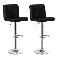 Set de 2 taburetes giratorios negros