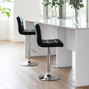 Set de 2 taburetes giratorios negros