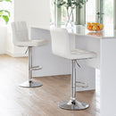 2 taburetes giratorios blancos de 113 cm