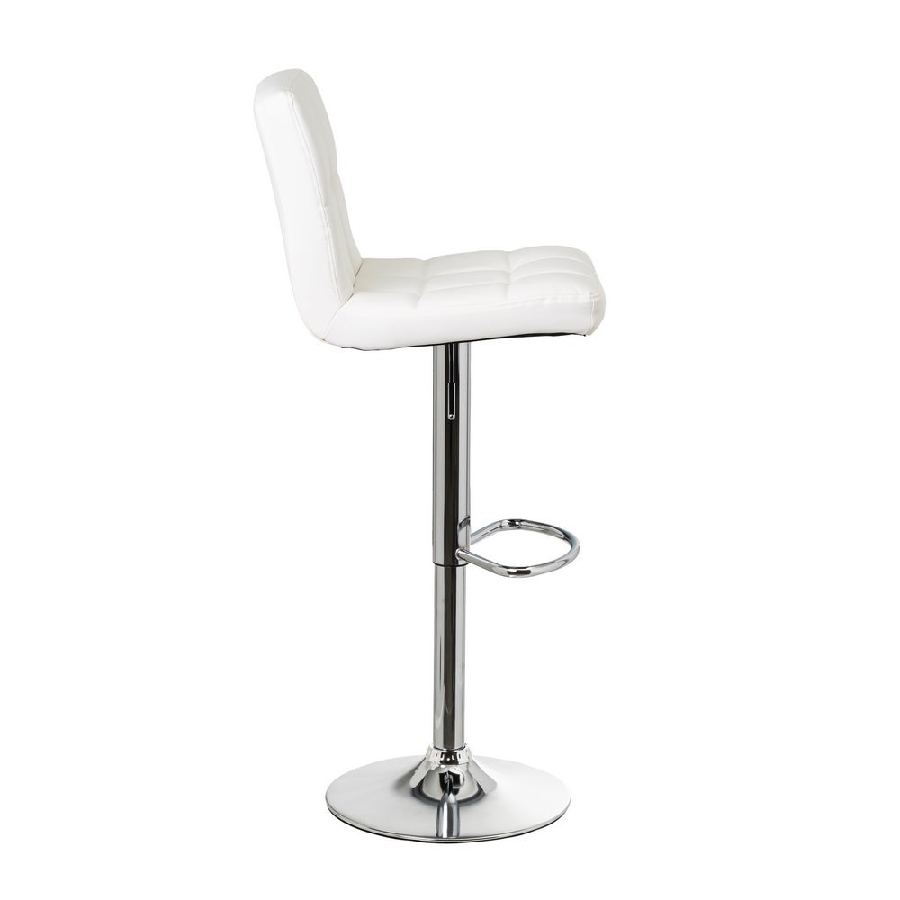 2 taburetes giratorios blancos de 113 cm