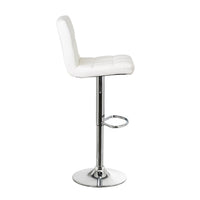 2 taburetes giratorios blancos de 113 cm