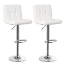 2 taburetes giratorios blancos de 113 cm