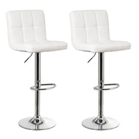 2 taburetes giratorios blancos de 113 cm