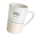 Juego de 4 tazas de cerámica blanco y negro