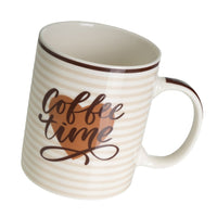 Juego de 4 tazas de cerámica marrón