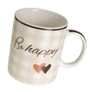 Juego de 4 tazas de cerámica marrón