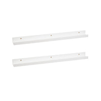 Set de 2 estantes de pared blancos de 80 cm