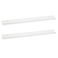 Set de 2 estantes de pared blancos de 100 cm